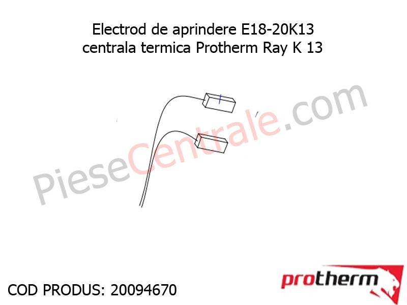 Poza Electrod de aprindere E18-20K13 centrala termica Protherm Ray K 13