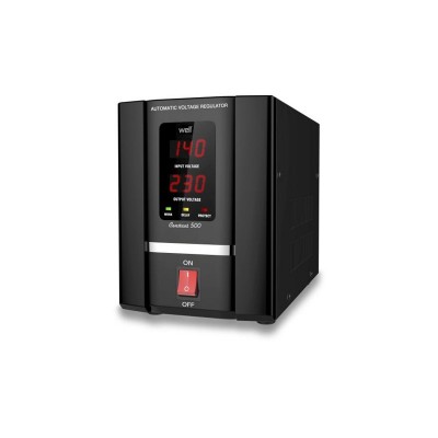 Poza Stabilizator automat de tensiune cu servomotor Well 500VA. Poza 8414