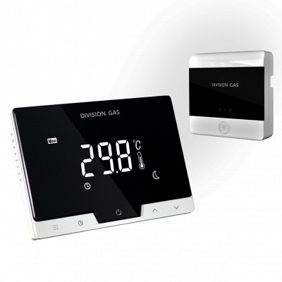 Poza Termostat ambiental programabil cu control vocal ALEXA, prin internet Division Gas DG19 WI-FI NEGRU. Poza 8420
