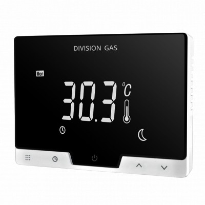 Poza Termostat ambiental programabil cu control vocal ALEXA, prin internet Division Gas DG19 WI-FI NEGRU. Poza 8421